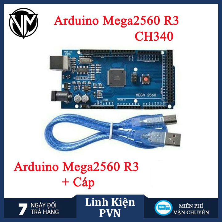 Kit phát triển Arduino MEGA2560 R3 với Chip CH340