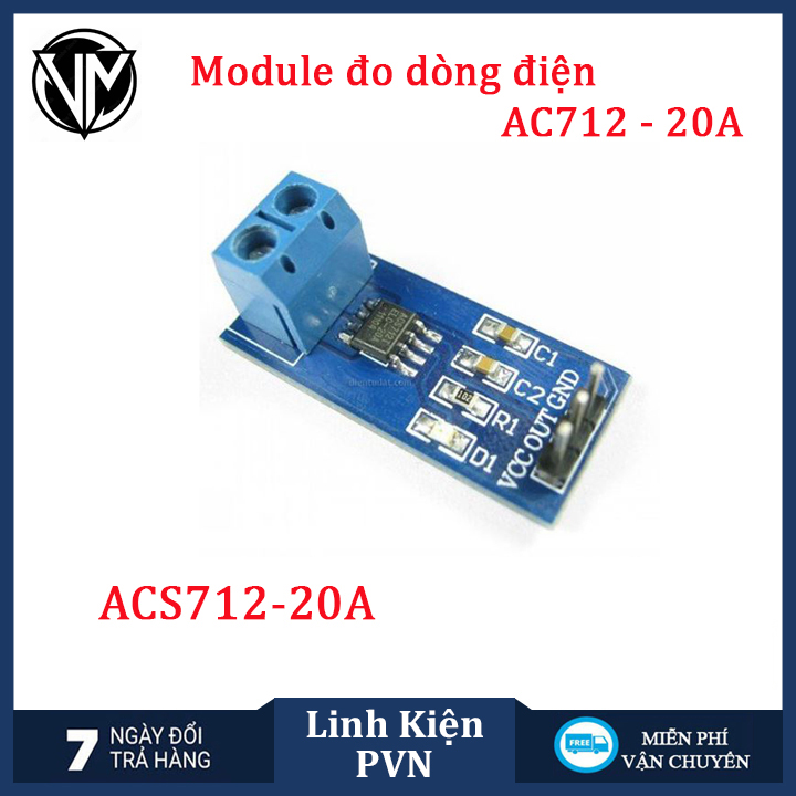 Cảm Biến Dòng Điện ACS712 (Hall Effect Current Sensor)