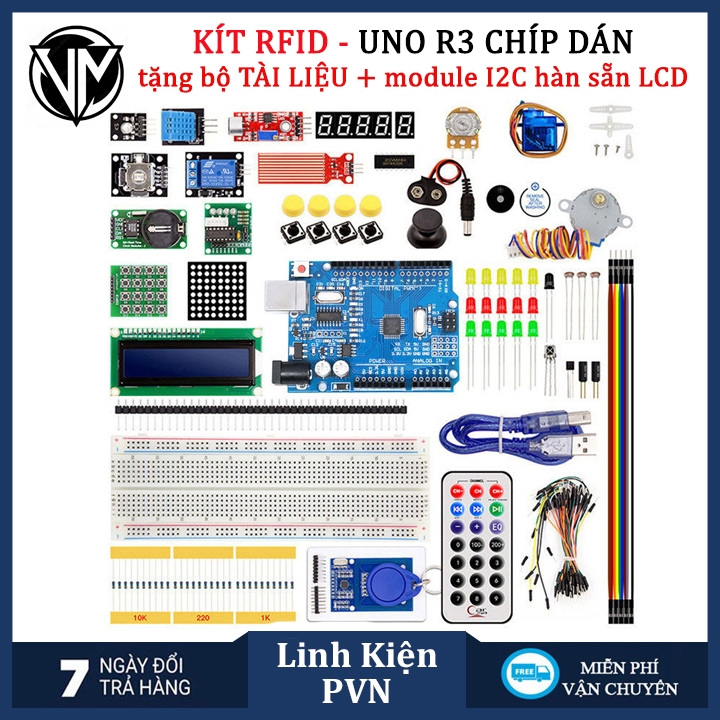 Bộ kit Arduino UNO R3 nâng cao Chíp cắm