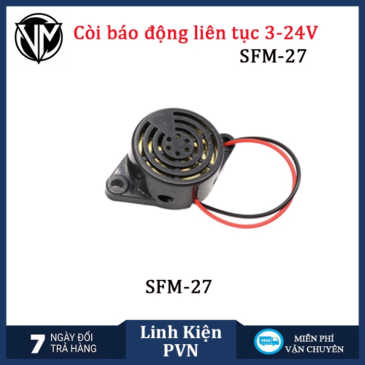 Loa, Còi Báo Động Liên Tục SMF-20B và SMF-27, điện áp 3 - 24VDC