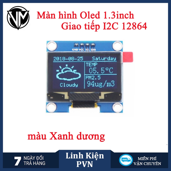 Màn Hình Oled 1.3 Inch Giao Tiếp I2C