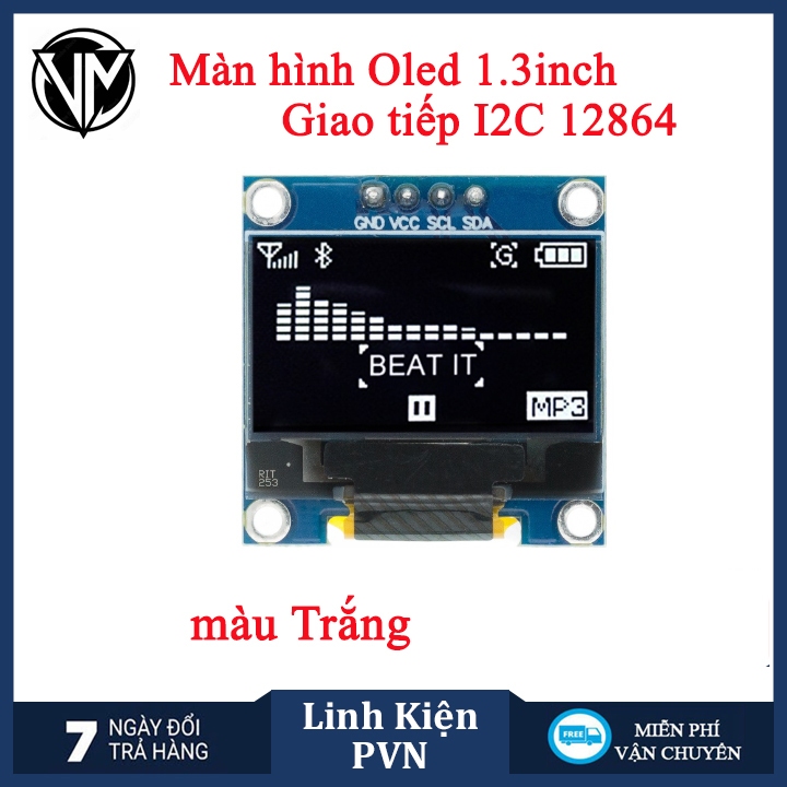 Màn Hình Oled 1.3 Inch Giao Tiếp I2C