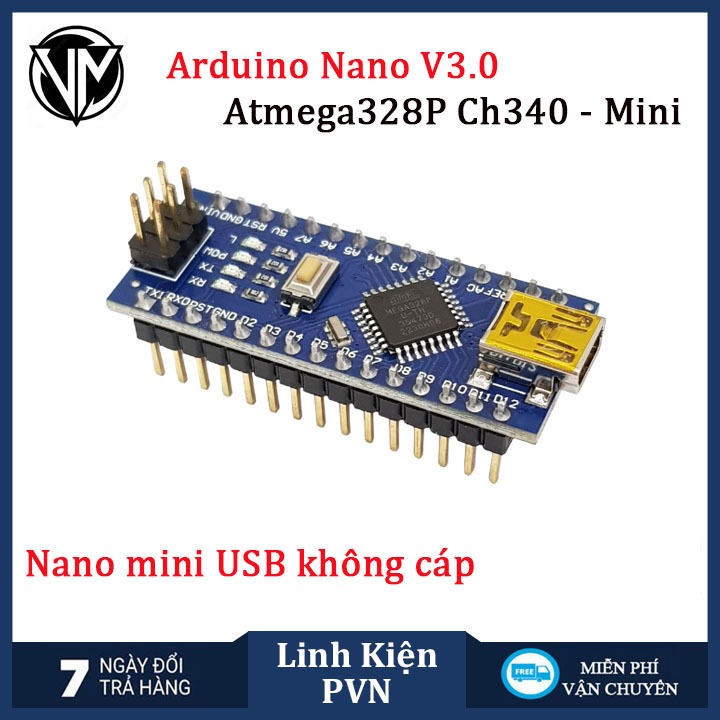 Module arduino NANO V3.0 Atmega328P CH340 MiniUSB / TypeC / MicroUSB