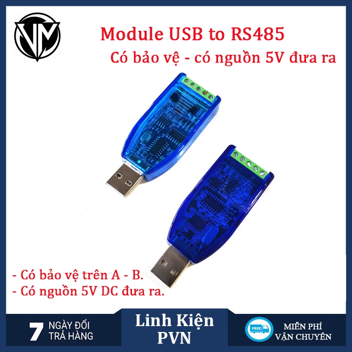Module chuyển đổi USB sang RS485 - chống nhiễu, chống tính điện, có bảo vệ TVS - CH340