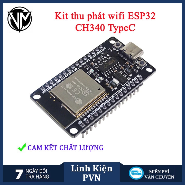 Kit ESP32 Wifi + Bluetooth CH340/CP2102 30P (30 Chân) - Kit thu phát IoT