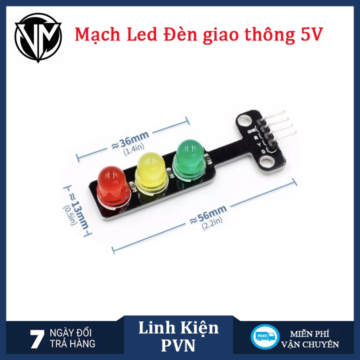 Mạch Led Đèn Giao Thông Mô Hình 5V - Mô Hình Học Tập