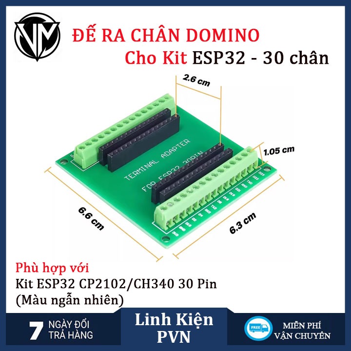 Kit ESP32 Wifi + Bluetooth CH340/CP2102 30P (30 Chân) - Kit thu phát IoT
