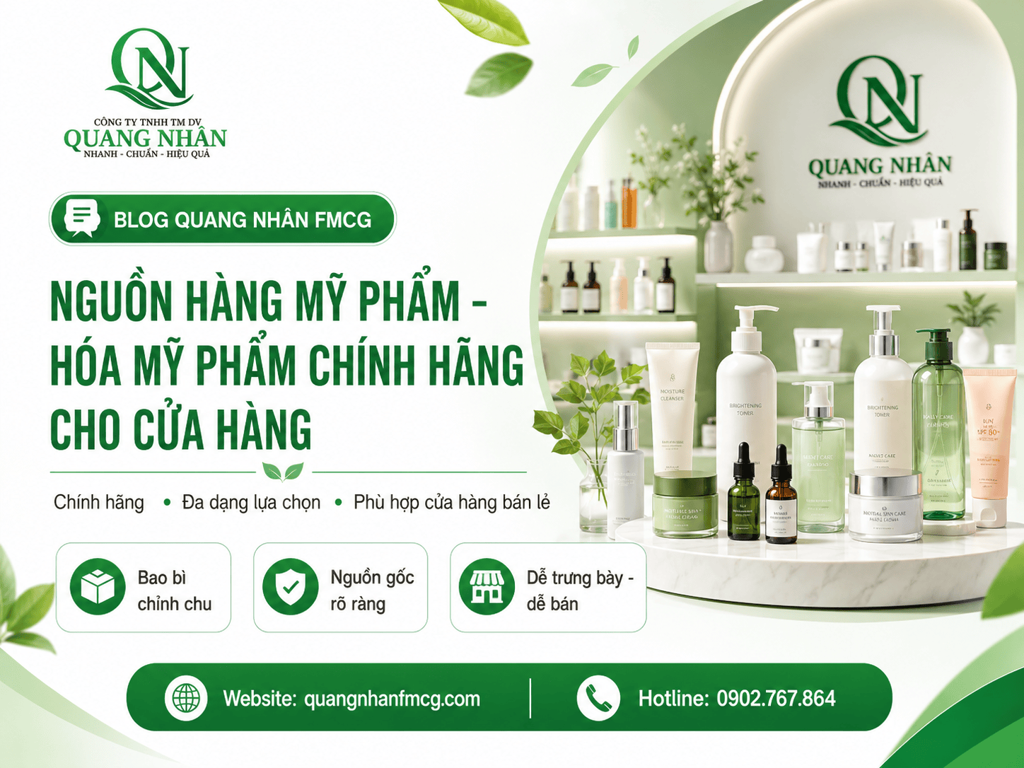 Nguồn hàng mỹ phẩm – hóa mỹ phẩm chính hãng cho cửa hàng