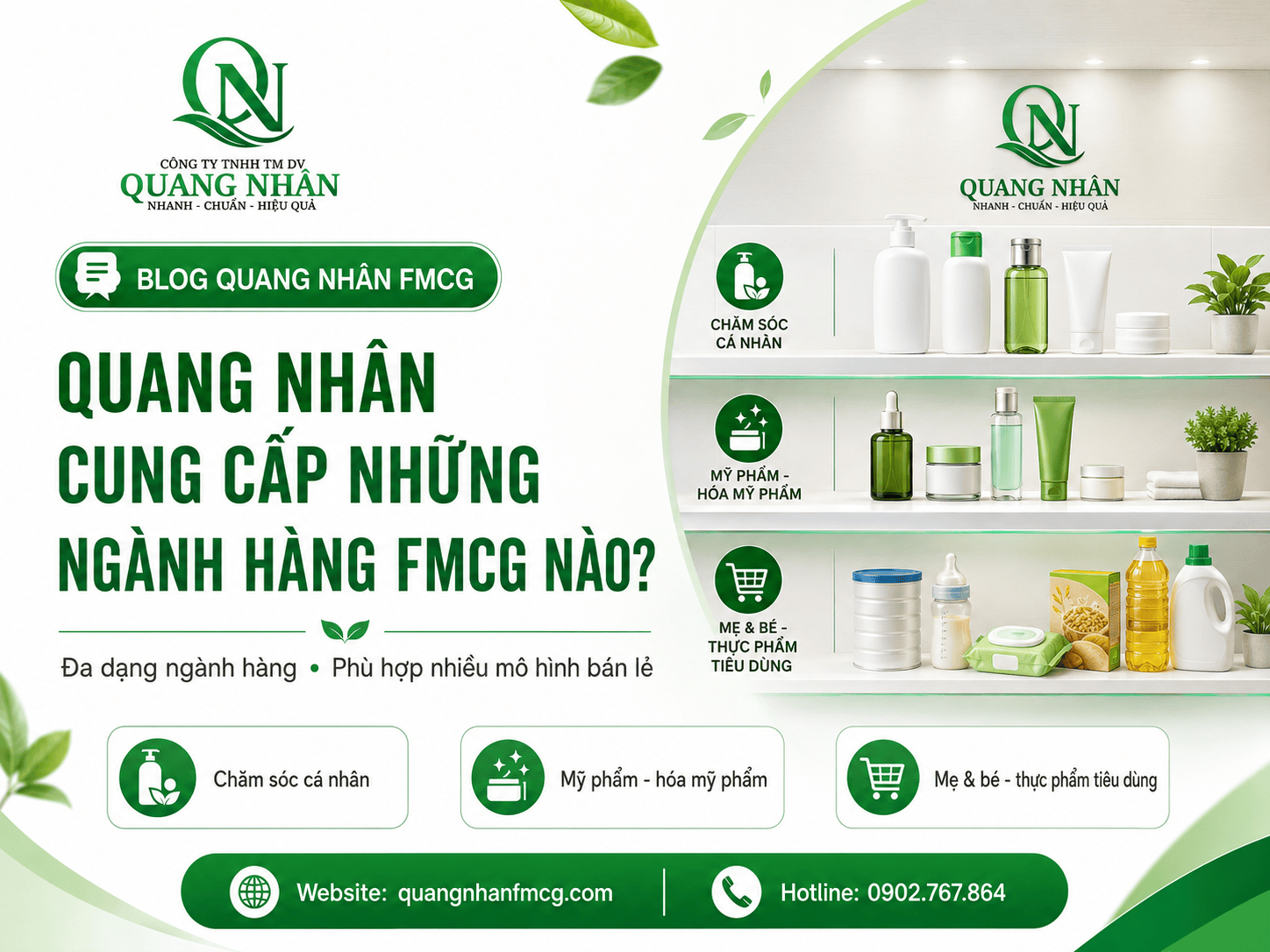 Quang Nhân cung cấp những ngành hàng FMCG nào?