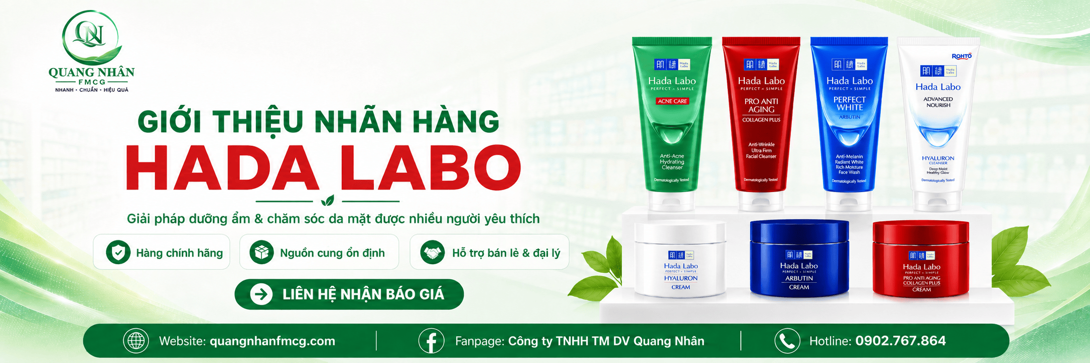 Giới thiệu nhãn hàng HADA LABO tại Quang Nhân FMCG