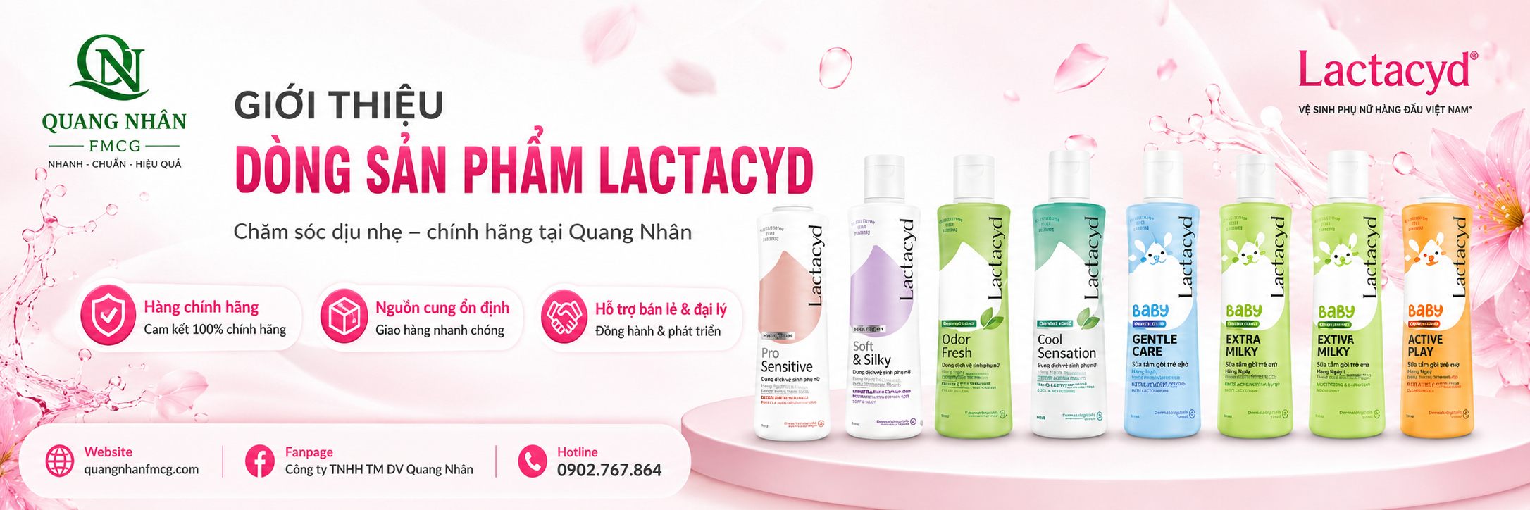 Giới thiệu dòng sản phẩm Lactacyd tại Quang Nhân FMCG