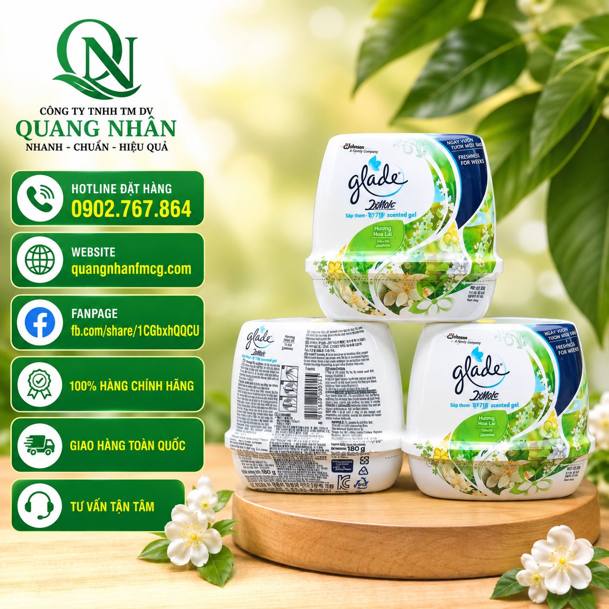 SÁP THƠM GLADE - H.SỚM MAI 180G x 12 cục
