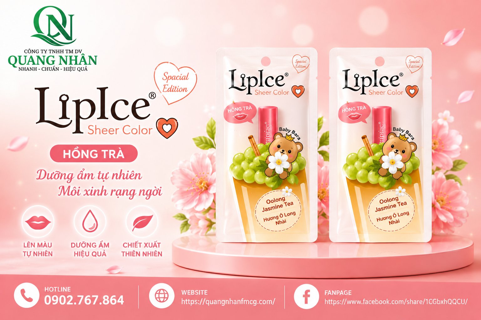 Son Dưỡng Môi LIPICE SHEER COLOR Q Trà Ô Long 2.4 G X 40 CÂY