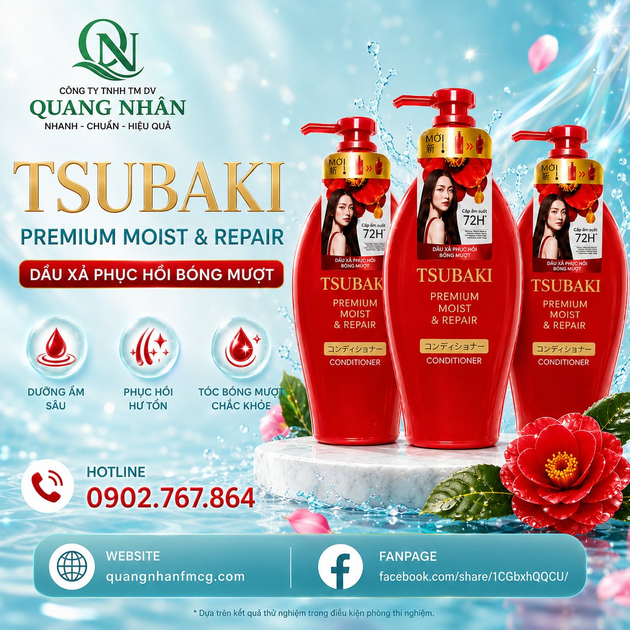 DẦU XẢ TSUBAKI ĐỎ 450ML X 9 CHAI