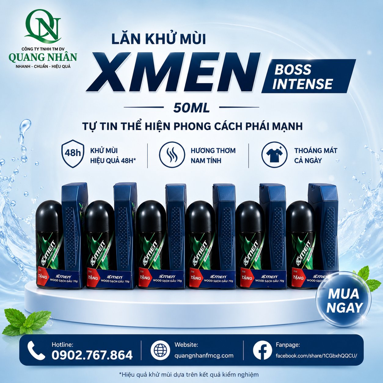 LĂN KHỬ MÙI XMEN AMAZON 50ML TẶNG DG XMEN 70G X 23 BỘ