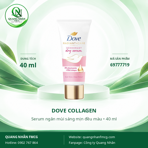 SERUM NGĂN MÙI DOVE Colagen Giúp Da Sáng Mịn Đều Màu (HỒNG) 40ml x 24 TUÝP