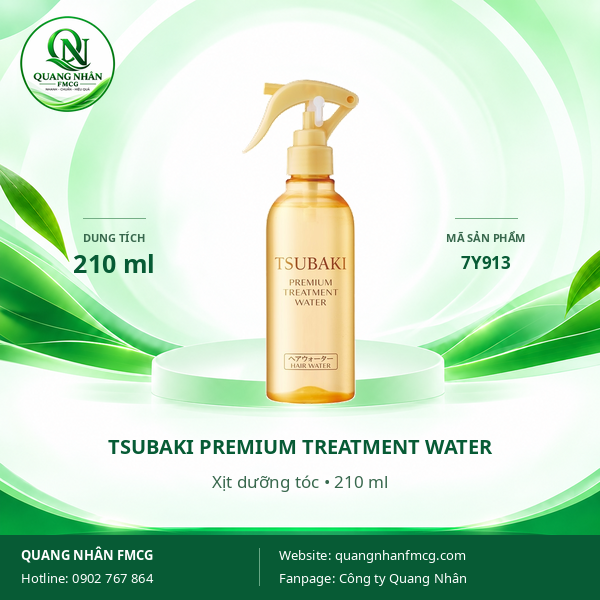XỊT DƯỠNG TÓC TSUBAKI 210ML X 36 CHAI