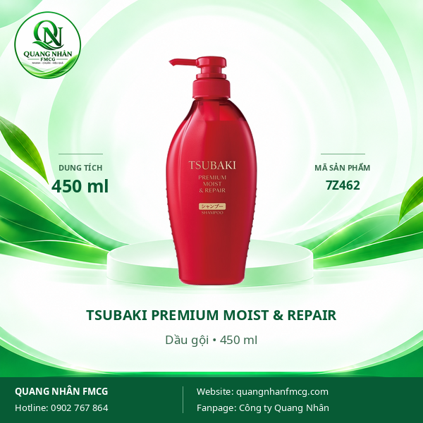 DẦU GỘI TSUBAKI ĐỎ 450ML X 9 CHAI