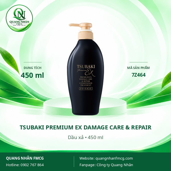 DẦU XẢ TSUBAKI ĐEN 450ML X 9 CHAI