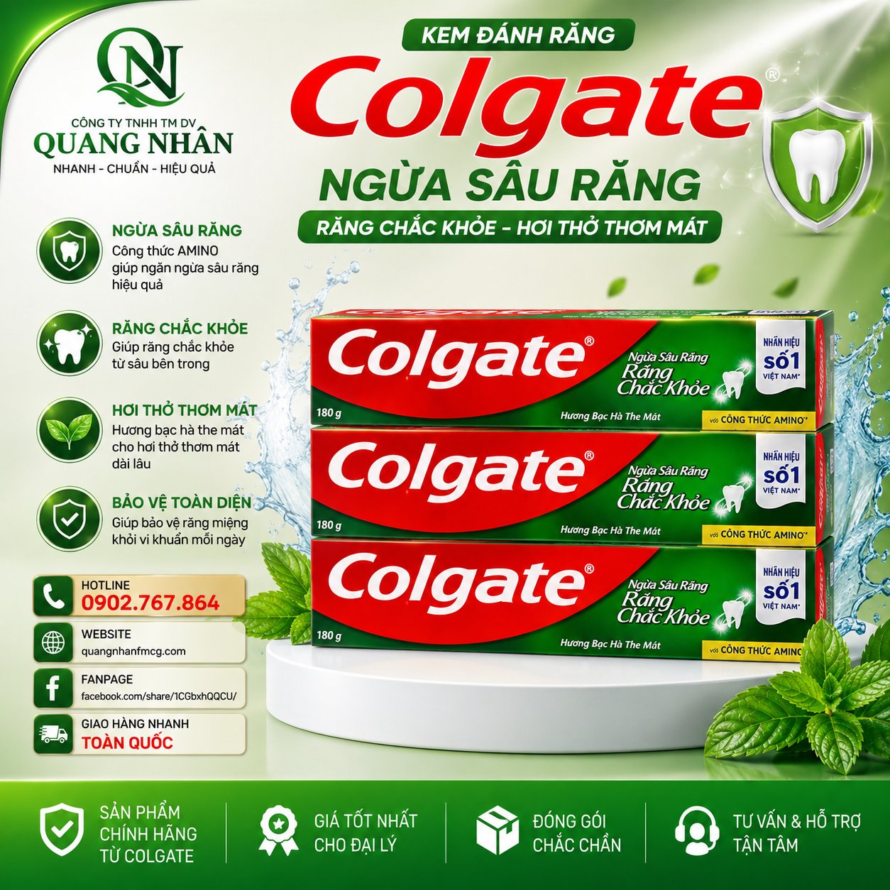 KEM ĐÁNH RĂNG COLGATE NGỪA SÂU RĂNG TỐI ĐA 180G x 36 CÂY
