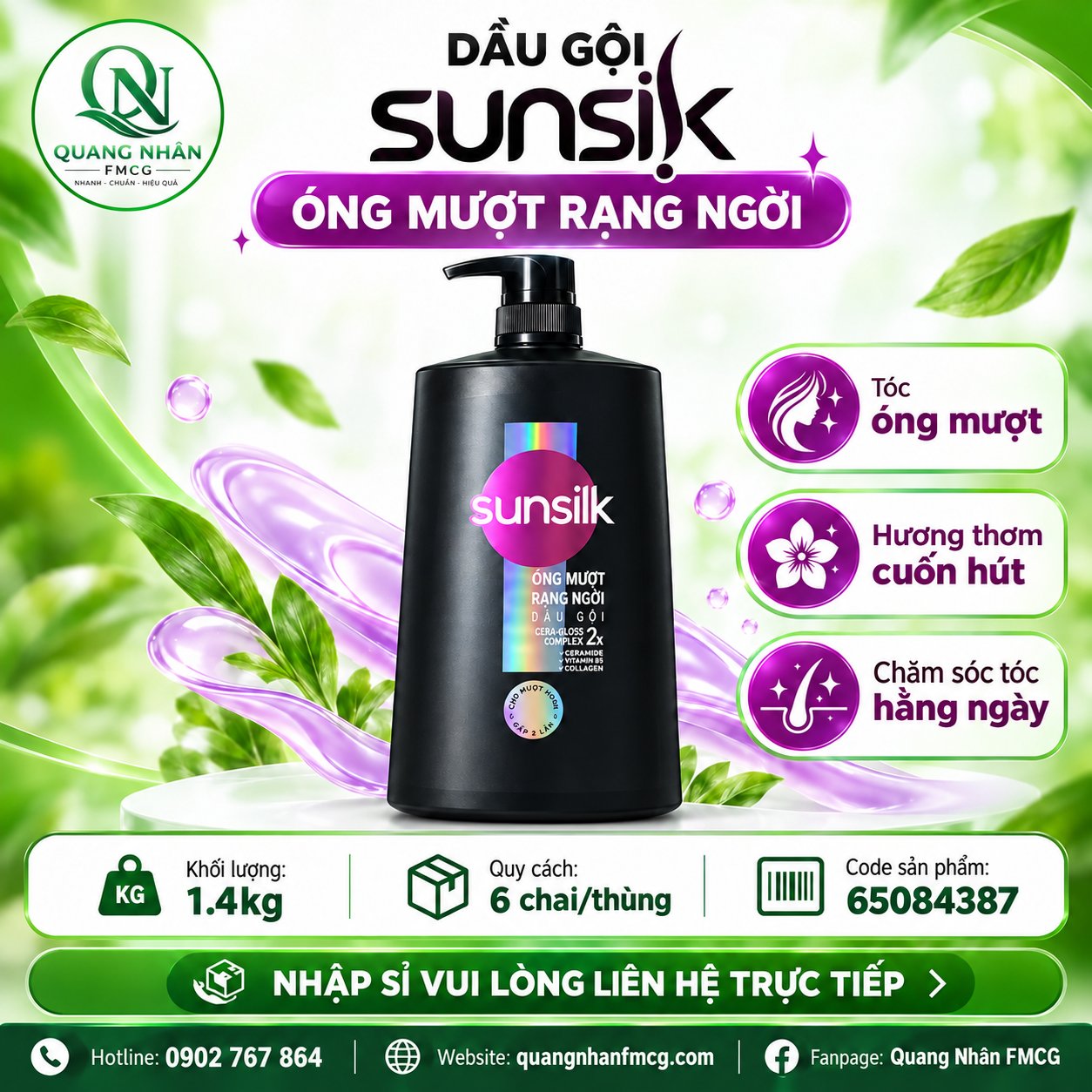 DẦU GỘI SUNSILK OMRN 1.4KG x 6 CHAI