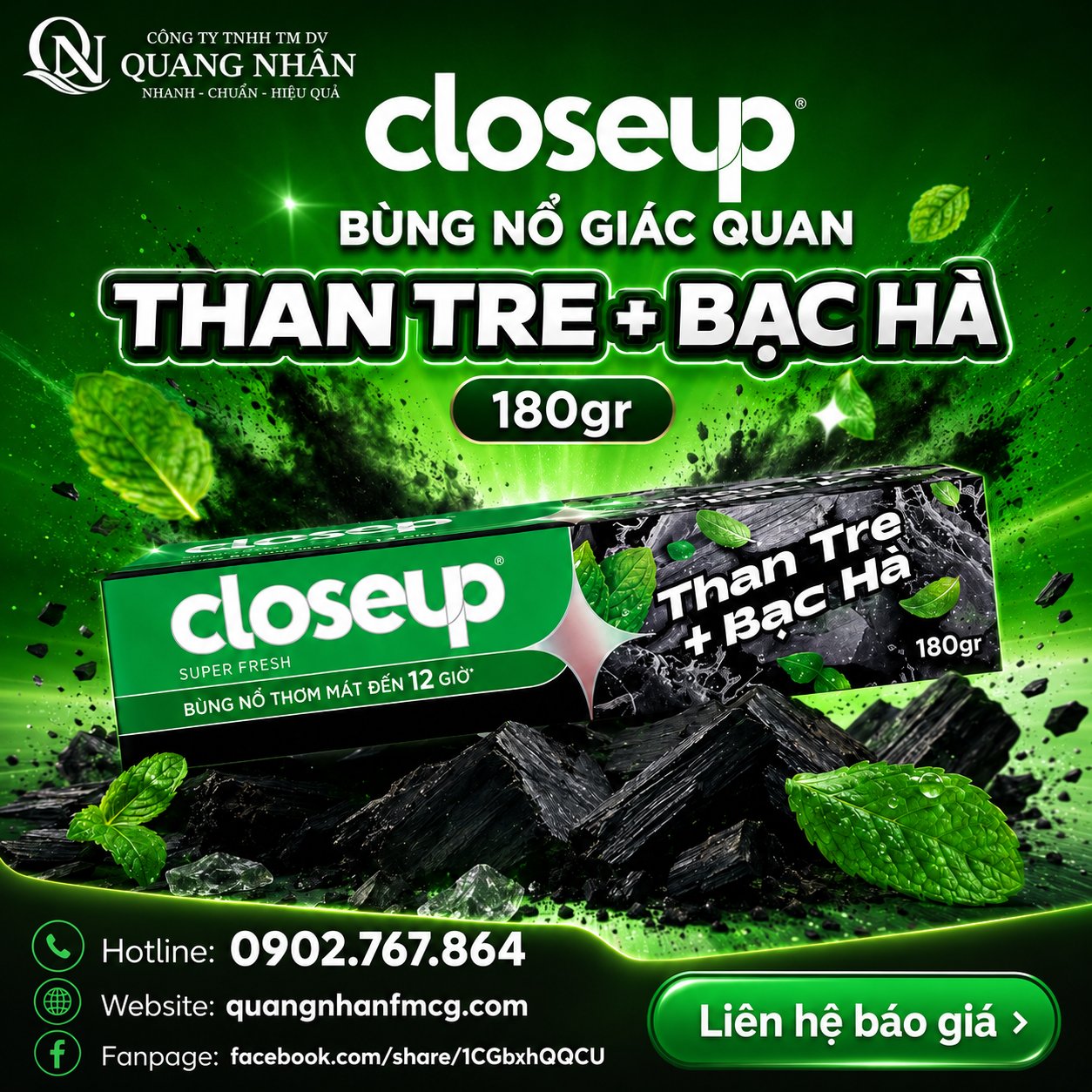 KEM ĐÁNH RĂNG CLOSEUP THAN HOẠT TÍNH DETOX 230G x 36 ống