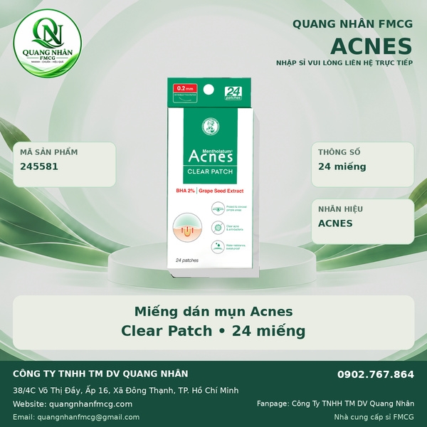 Miếng dán mụn Acnes Clear Patch 24 miếng
