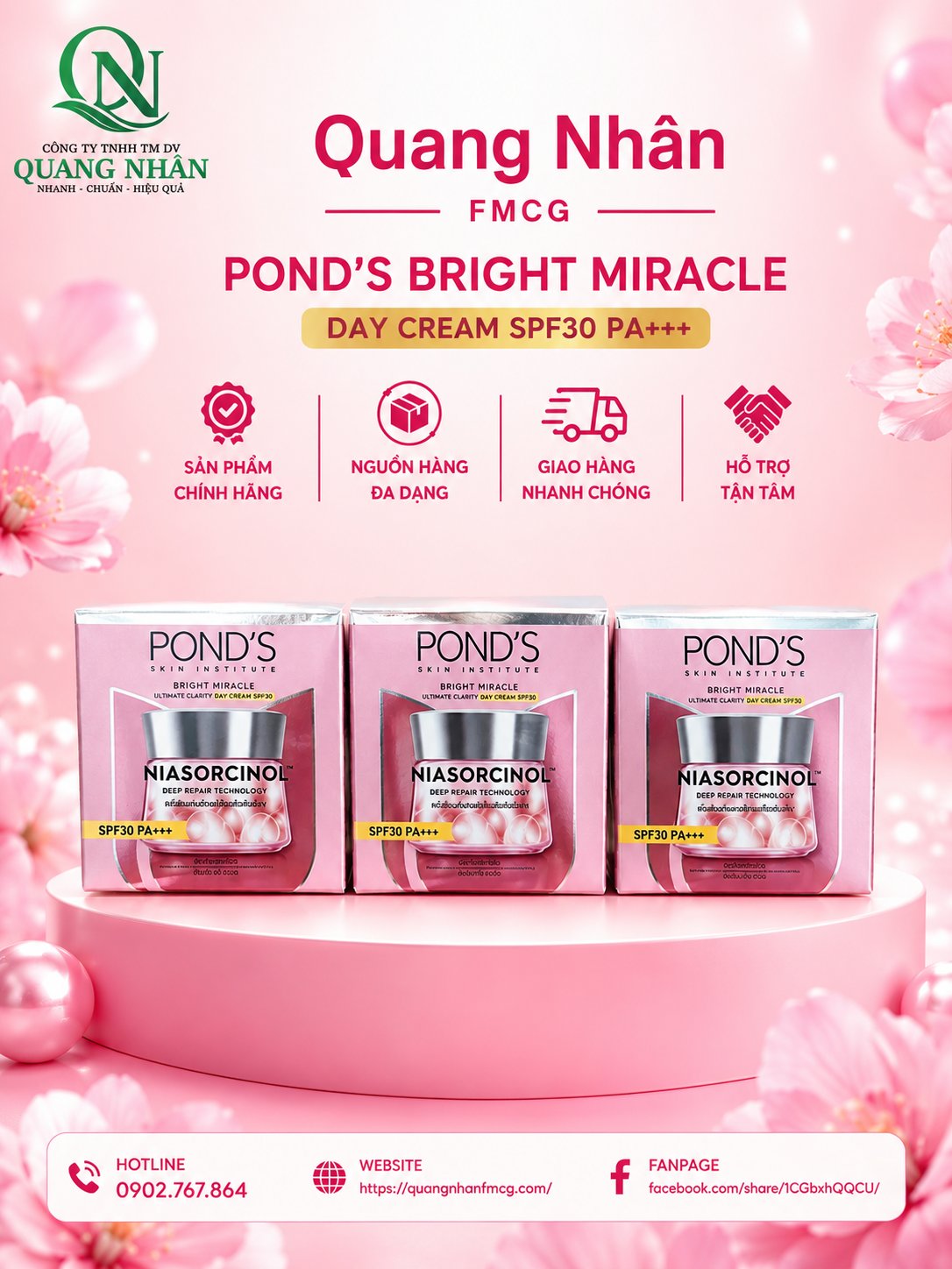 Kem dưỡng sáng da ponds ngày 45Gr x 12 hủ