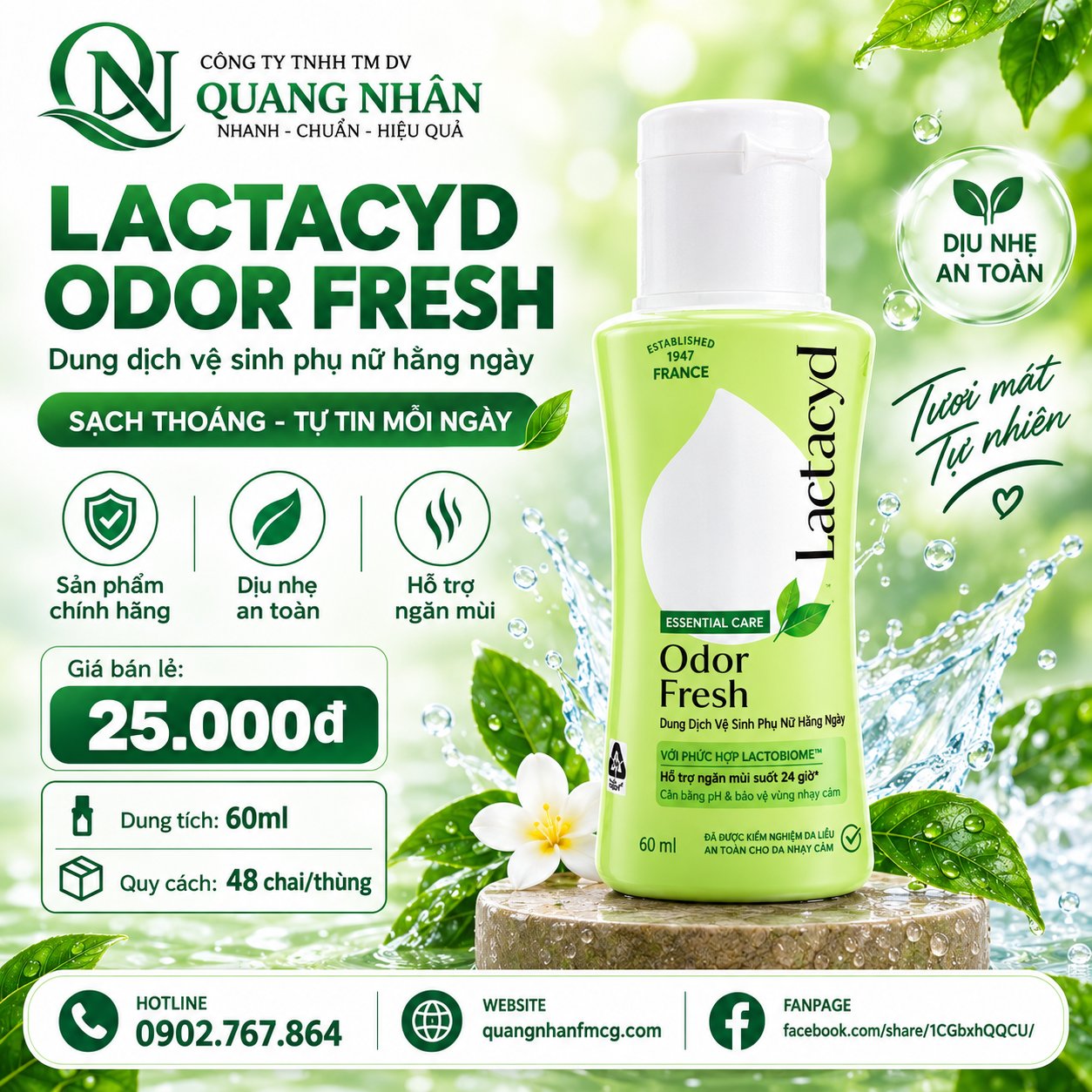 LACTACYD ODOR FRESH 60ML X 48 CHAI