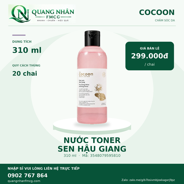 Nước TONER sen Hậu Giang 310ml