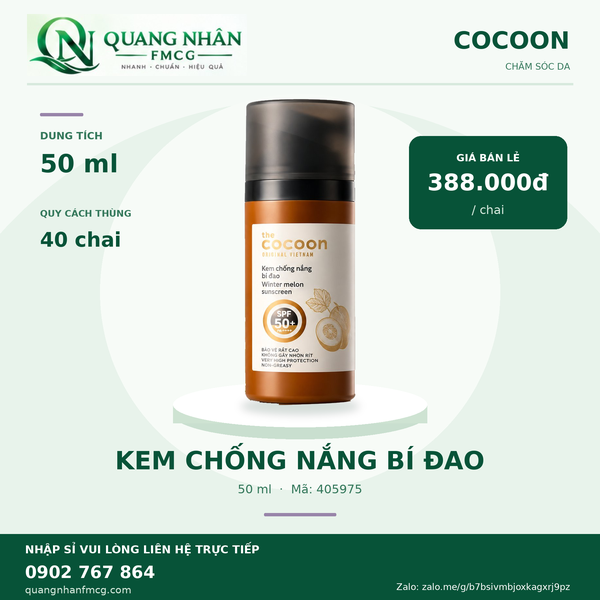 Cocoon kem chống nắng bí đao 50ml