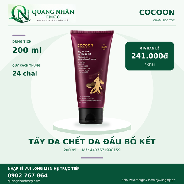 COCOON - Tẩy Da Chết Da Đầu Bồ Kết 200ml