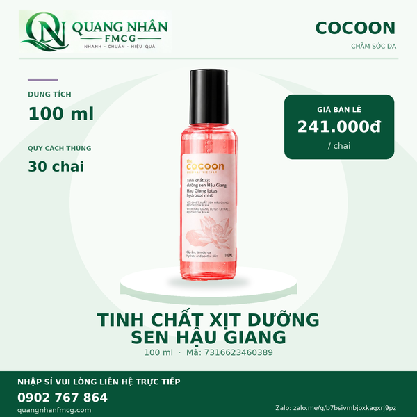 Tinh chất xịt dưỡng Sen Hậu Giang 100ml