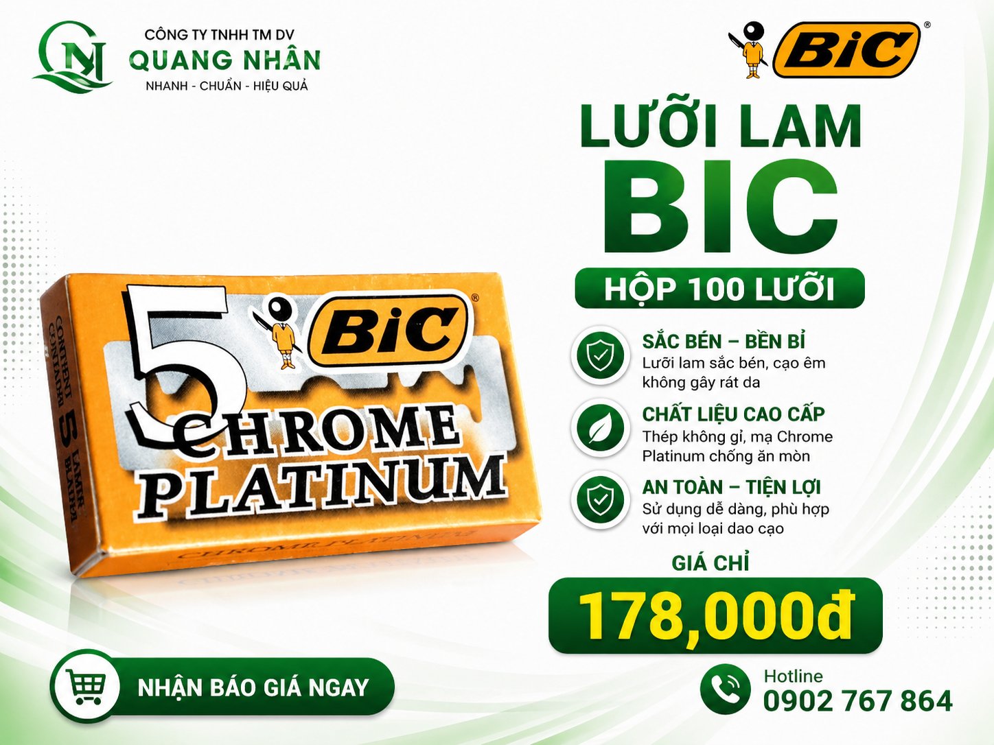 LƯỠI LAM BIC ( 5 x 20 ) *240 Hộp / Thùng