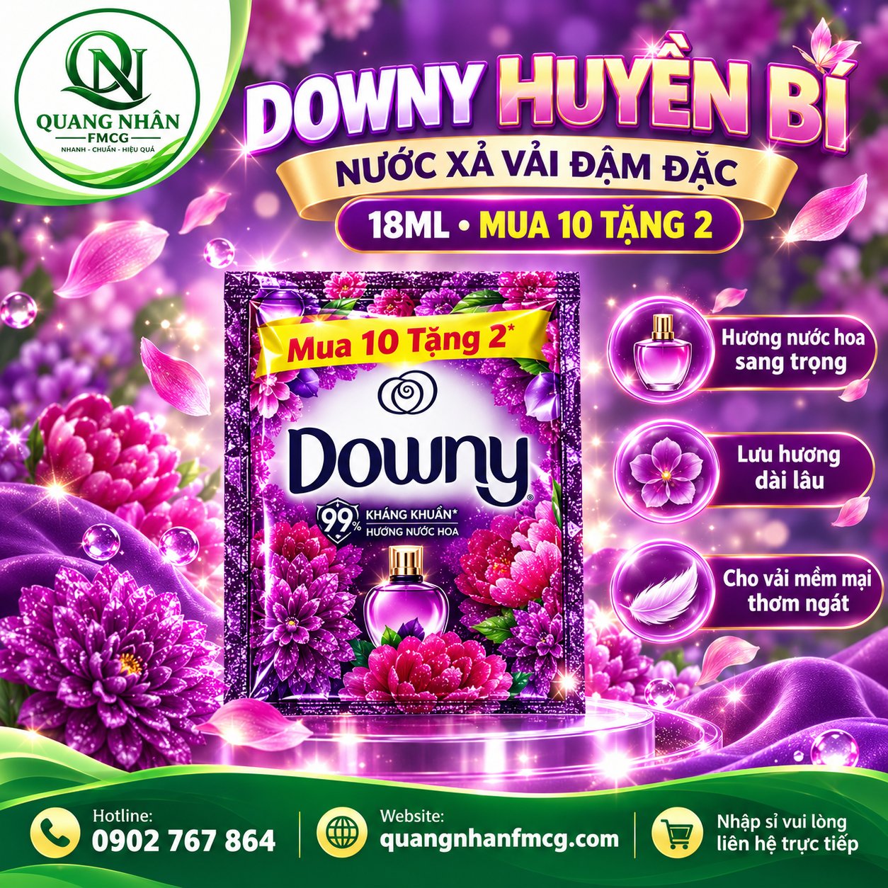 Downy dây Huyền Bí 10+2 18mlx30