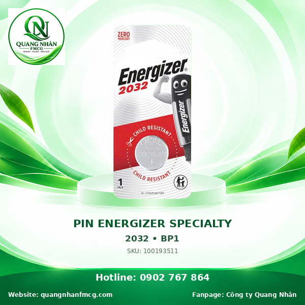 PIN ENERGIZER SPECIALTY 2032 BP1) x 12 vỉ
