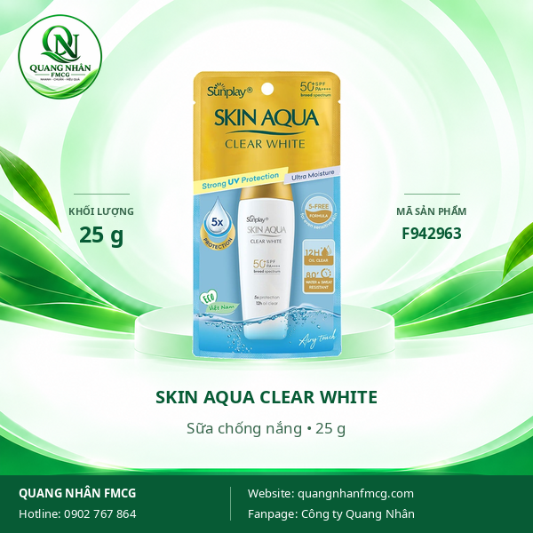 Sữa chống nắng dưỡng da trắng mịn (Sunplay Skin Aqua Clear White)  25g * 40 CHAI