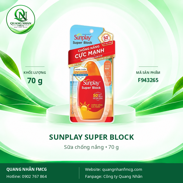 Sữa chống nắng cực mạnh (Sunplay Super Block) 70g * 20 CHAI / THUNG