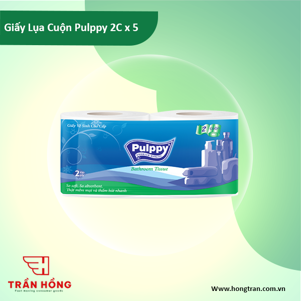 Giấy Lụa Cuộn Pulppy 2C x 5 / 10 CÂY