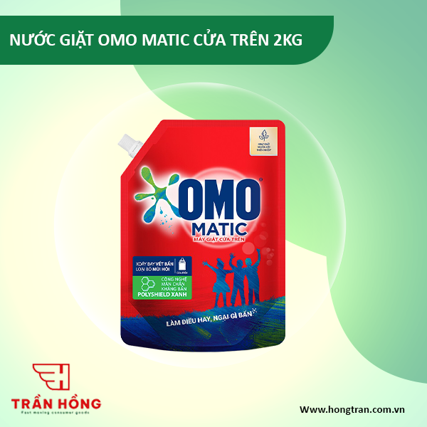 NƯỚC GIẶT OMO MATIC CUA TRÊN 2KG x 4 TÚI