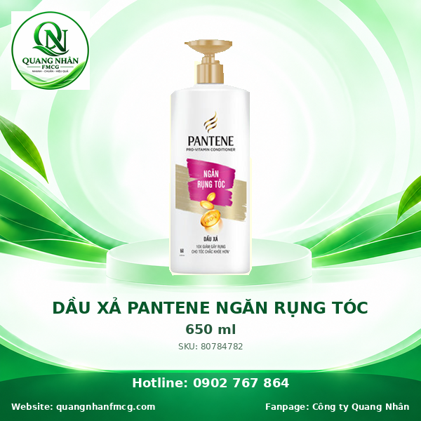 DẦU XẢ PANTENE NGĂN RỤNG TÓC 650ML x 6 Chai
