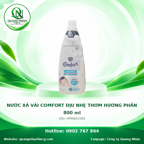 NƯỚC XẢ VẢI COMFORT DỊU NHẸ CHO DA NHẠY CẢM 800ml/12 chai