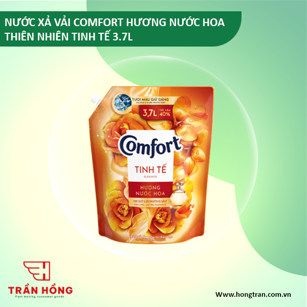 NƯỚC XẢ VẢI COMFORT HƯƠNG NƯỚC HOA THIÊN NHIÊN TINH TẾ 3.7L x 4 TÚI