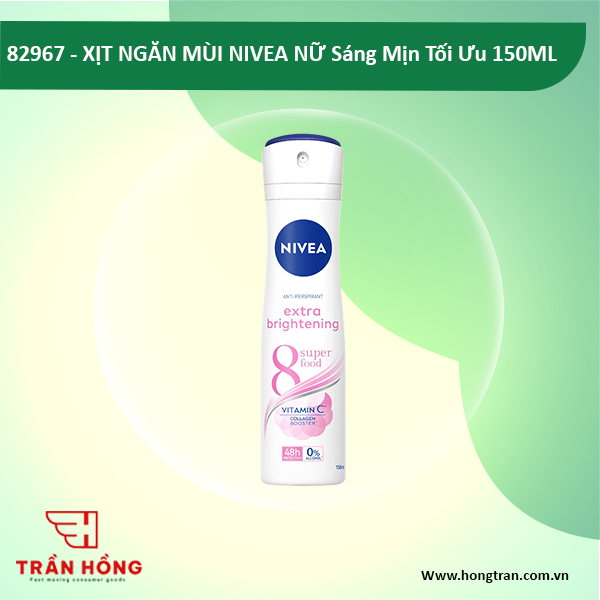 82967 Xịt ngăn mùi NIVEA Sáng Mịn Tối Ưu 150ML x 12 CHAI