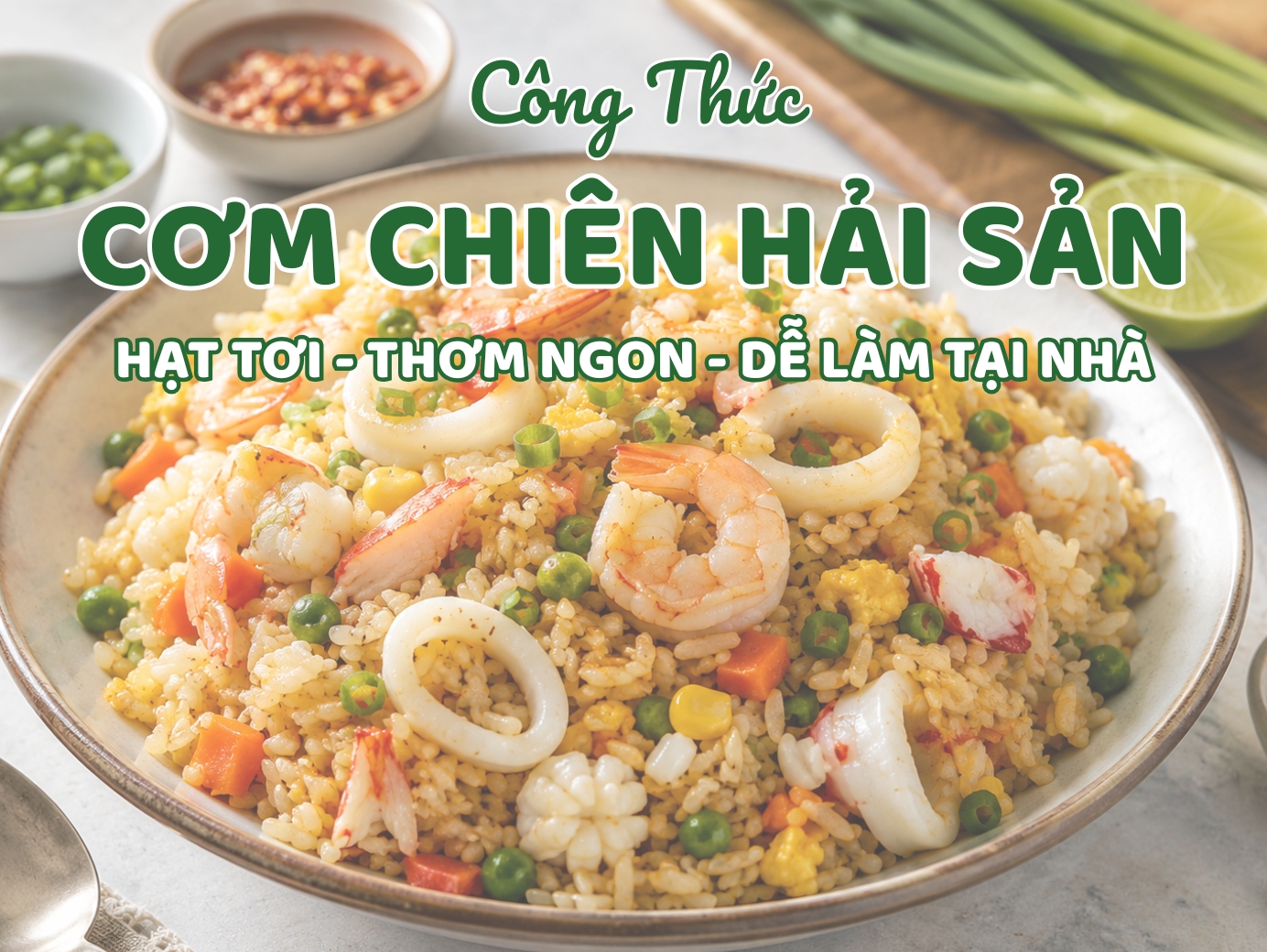 CÁCH LÀM CƠM CHIÊN HẢI SẢN NGON TƠI HẠT TẠI NHÀ CÙNG GẠO MN66