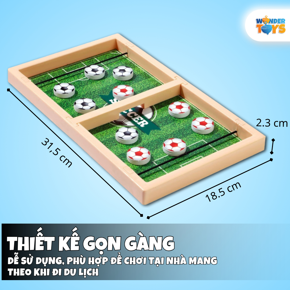 Cờ Búng Đối Kháng Hình Sân Cỏ Đá Banh- Trò chơi Gia Đình Cho Trẻ Em WonderToysVN