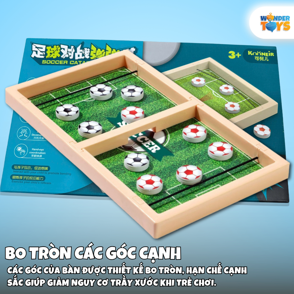Cờ Búng Đối Kháng Hình Sân Cỏ Đá Banh- Trò chơi Gia Đình Cho Trẻ Em WonderToysVN