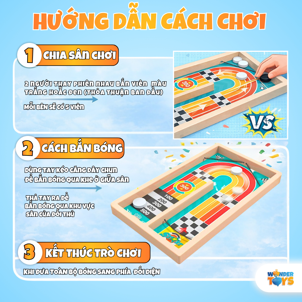 Cờ Búng Đối Kháng Sân Đua- Game Trí Tuệ Đường đua cờ búng– vừa chơi vừa tính điểm, WonderToysVN