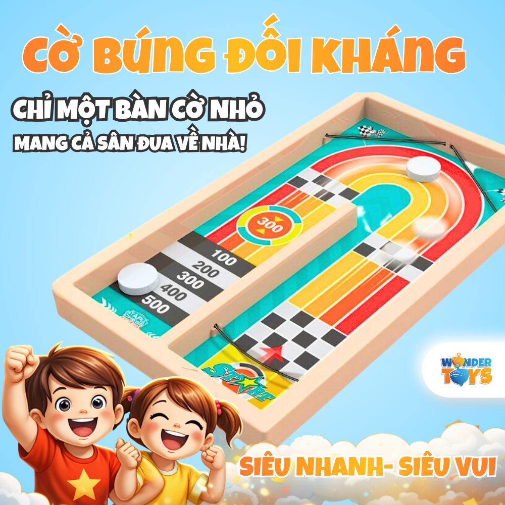 Cờ Búng Đối Kháng Sân Đua- Game Trí Tuệ Đường đua cờ búng– vừa chơi vừa tính điểm, WonderToysVN