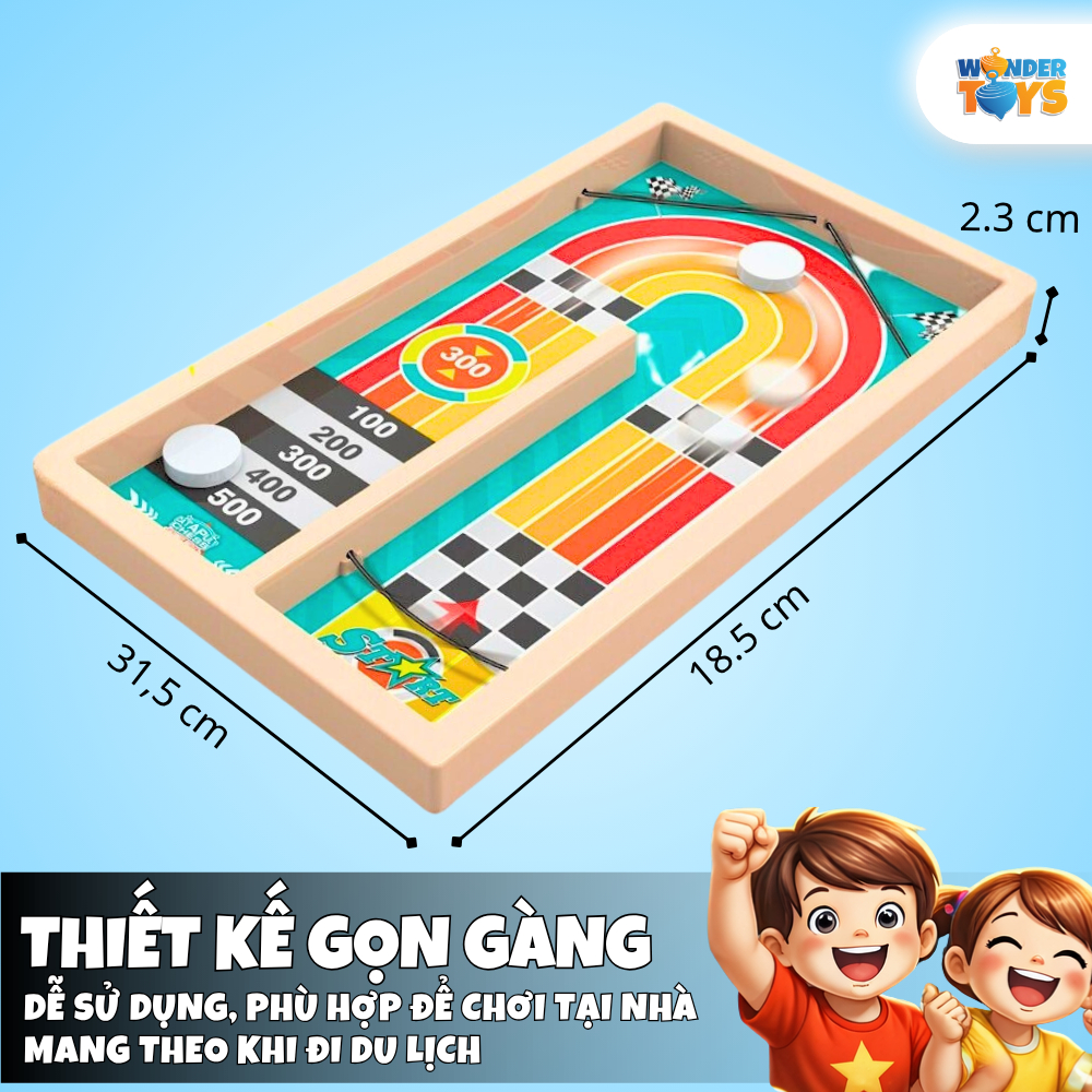 Cờ Búng Đối Kháng Sân Đua- Game Trí Tuệ Đường đua cờ búng– vừa chơi vừa tính điểm, WonderToysVN